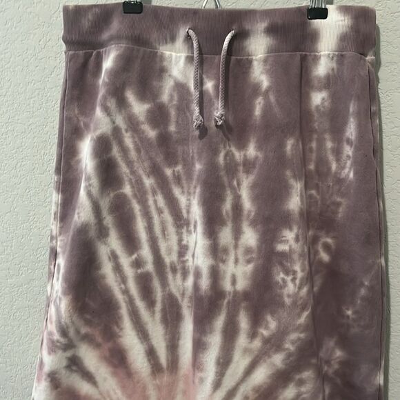 EN SAISON Women's Purple Pink Yellow Tie Dye Midi Skirt, Size L - Picture 3 of 9